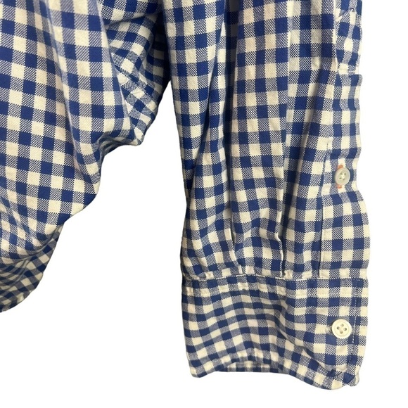 J McLaughlin Men’s Blue White Check Button Down Long Sleeve Shirt XL EUC - Picture 4 of 6
